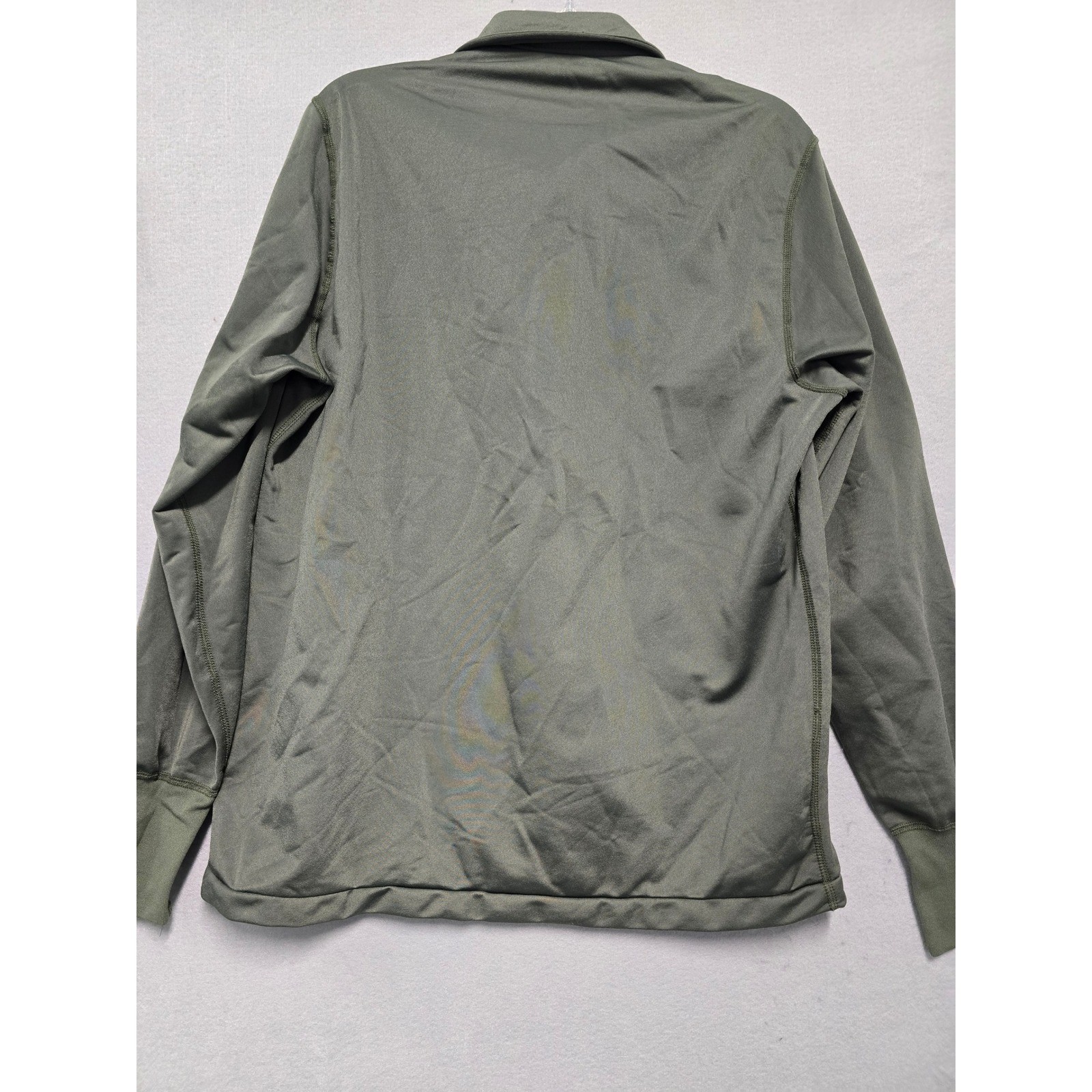 Military Issue Quarter Zip Pullover Long-sleeve Shirt Medium Green gallery