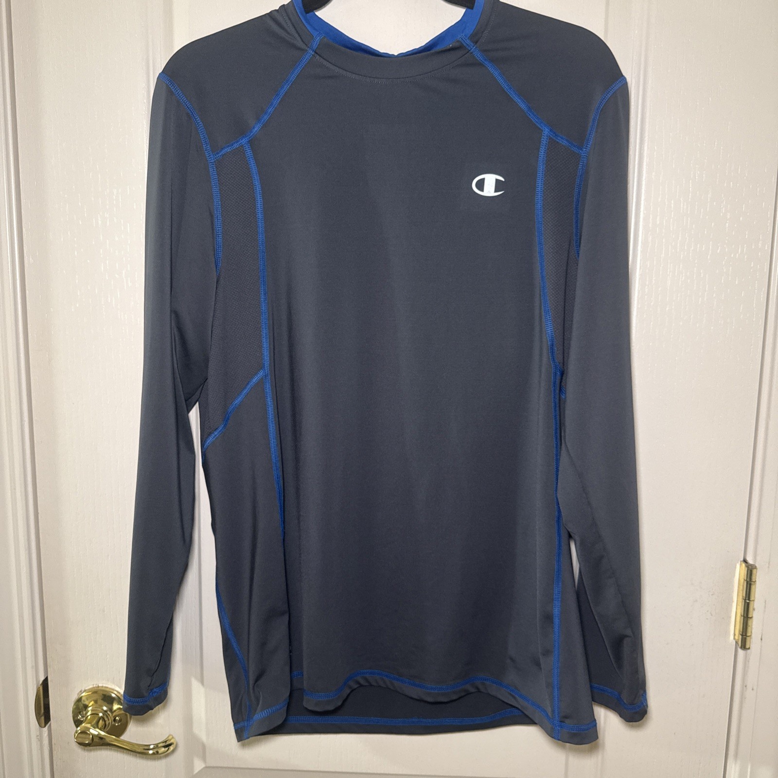 Champion Powertrain Compression Long Sleeve Shirt Men’s M Gray Blue gallery