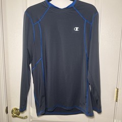 Champion Powertrain Compression Long Sleeve Shirt Men’s M Gray Blue