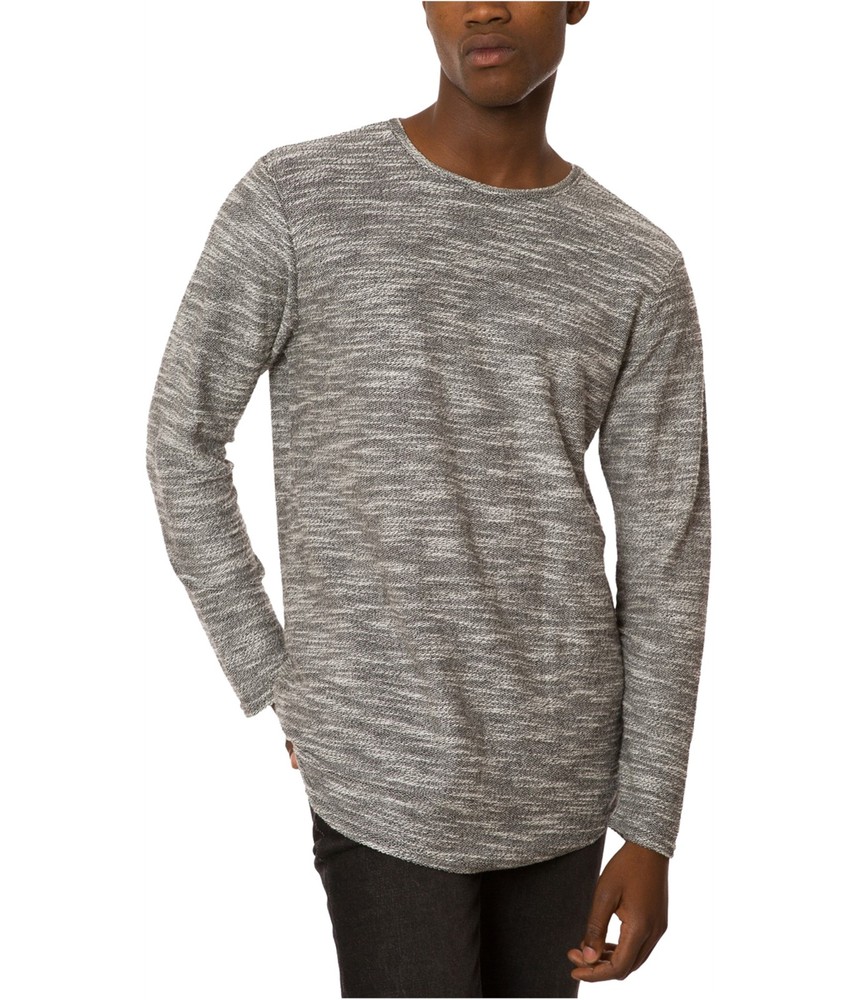 Jaywalker Mens Curved Hem Basic T-Shirt, graywhite, XL