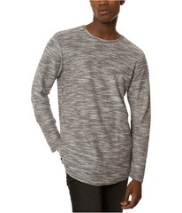 Jaywalker Mens Curved Hem Basic T-Shirt, graywhite, XL
