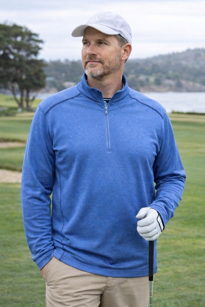 Pebble Beach Performance 1/4 Zip Pullover Shirt Men’s Large Blue Long Sleeves