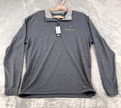 Straight Down Oceanside QZ Pullover Men’s M Blue 1/4 Zip Golf Moisture Wicking