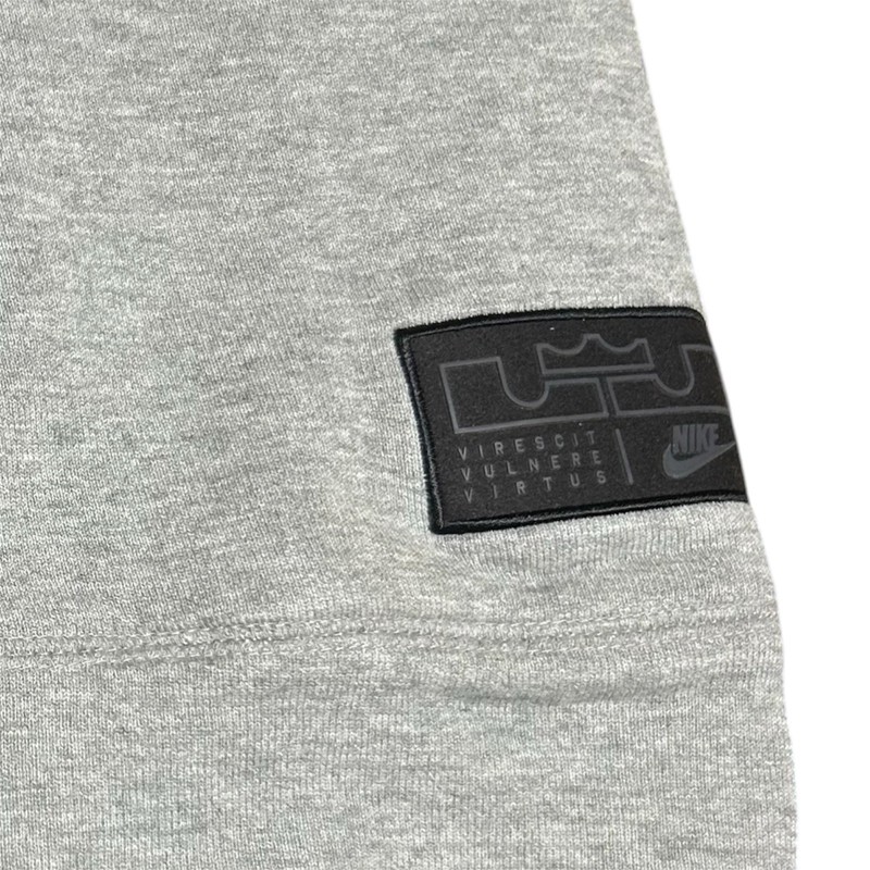 Nike LeBron James King Logo Mens Medium Gray Black Raglan Crewneck Sweatshirt gallery