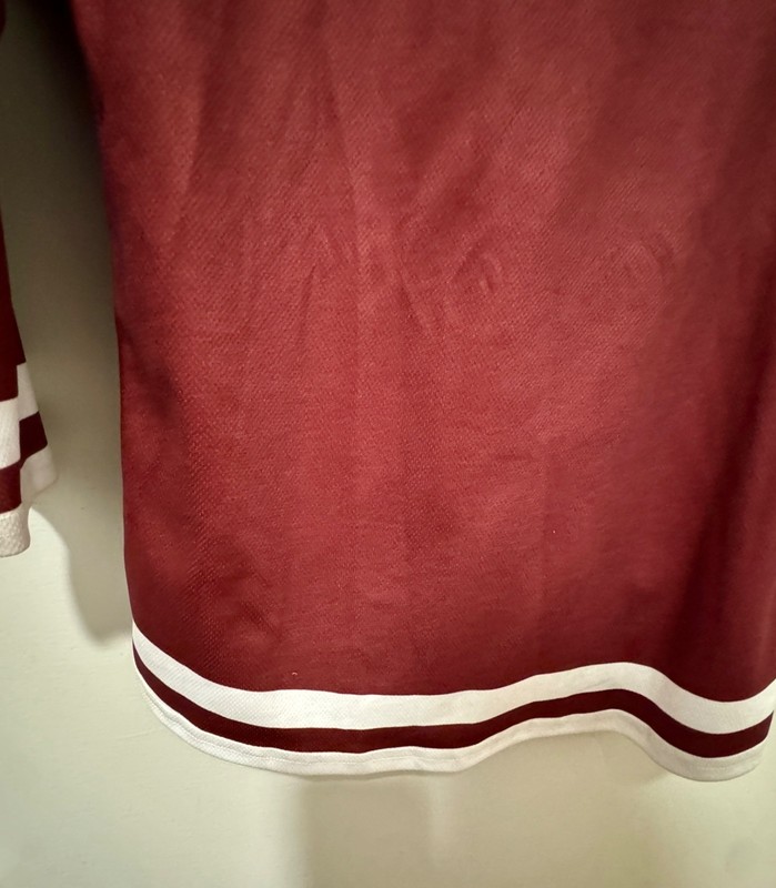 Latvija Hockey Jersey Youth 134/140 Maroon Long Sleeve Latvijas Federacija gallery