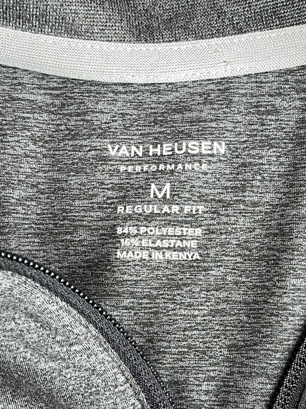 Van Heusen Men’s Quarter Zip Pullover Sweatshirt Gray Medium Performance Fit gallery