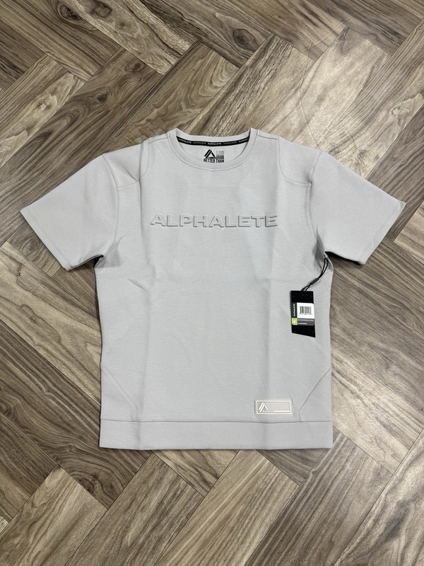 Alphalete ELMTS Half Sleeve Pullover - Oyster Grey ,Size Medium gallery