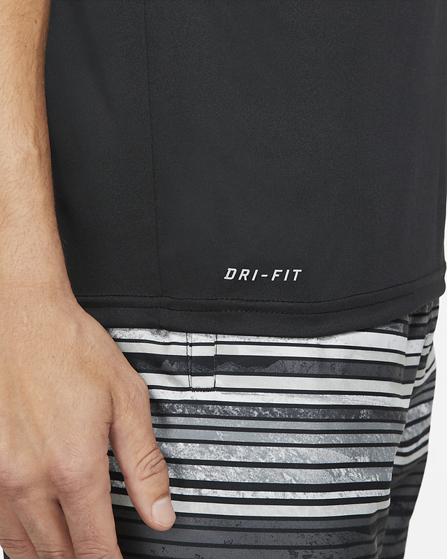 Nike Men's Dri-Fit Hydroguard Swim UPF 40+ Short Slv T-Shirt Black S L M XL NWT gallery