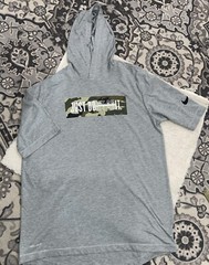 Nike Team RN 56323 CA 05553 Athletic Gray Shirt With Hoodie Size M