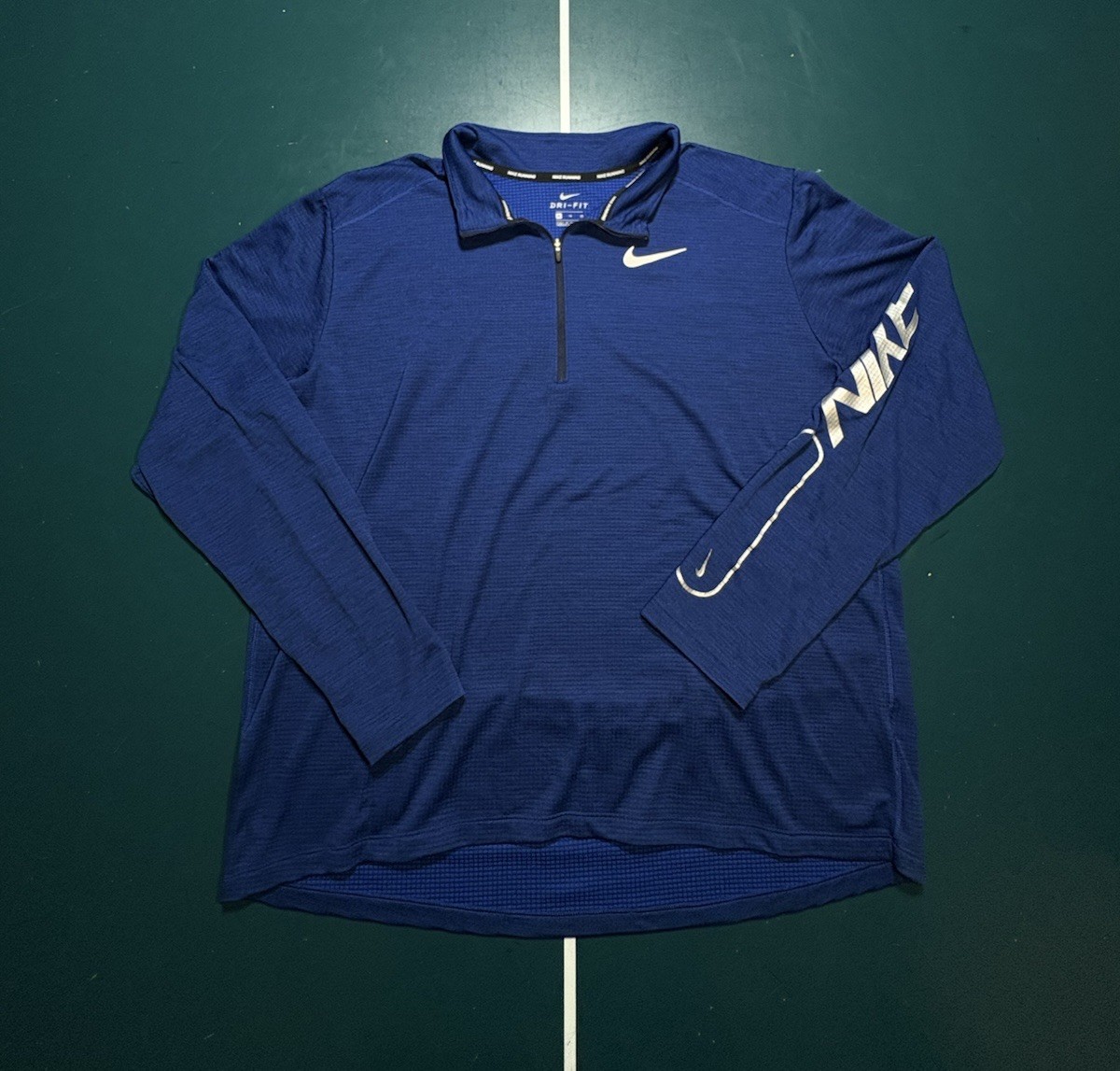Nike Dri Fit Pacer Running 1/4 Zip Pullover Shirt Men’s XL Thumbholes Reflective gallery