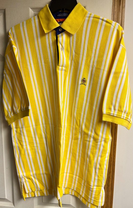 Nice Vintage TOMMY HILFIGER Sport Men's LG Casual Dress Golf Polo ShortSlv Shirt gallery