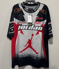 NWT Air Jordan Men Motorsport Cement 23 Racing Jersey Shirt IB8813-011 Size 2XL