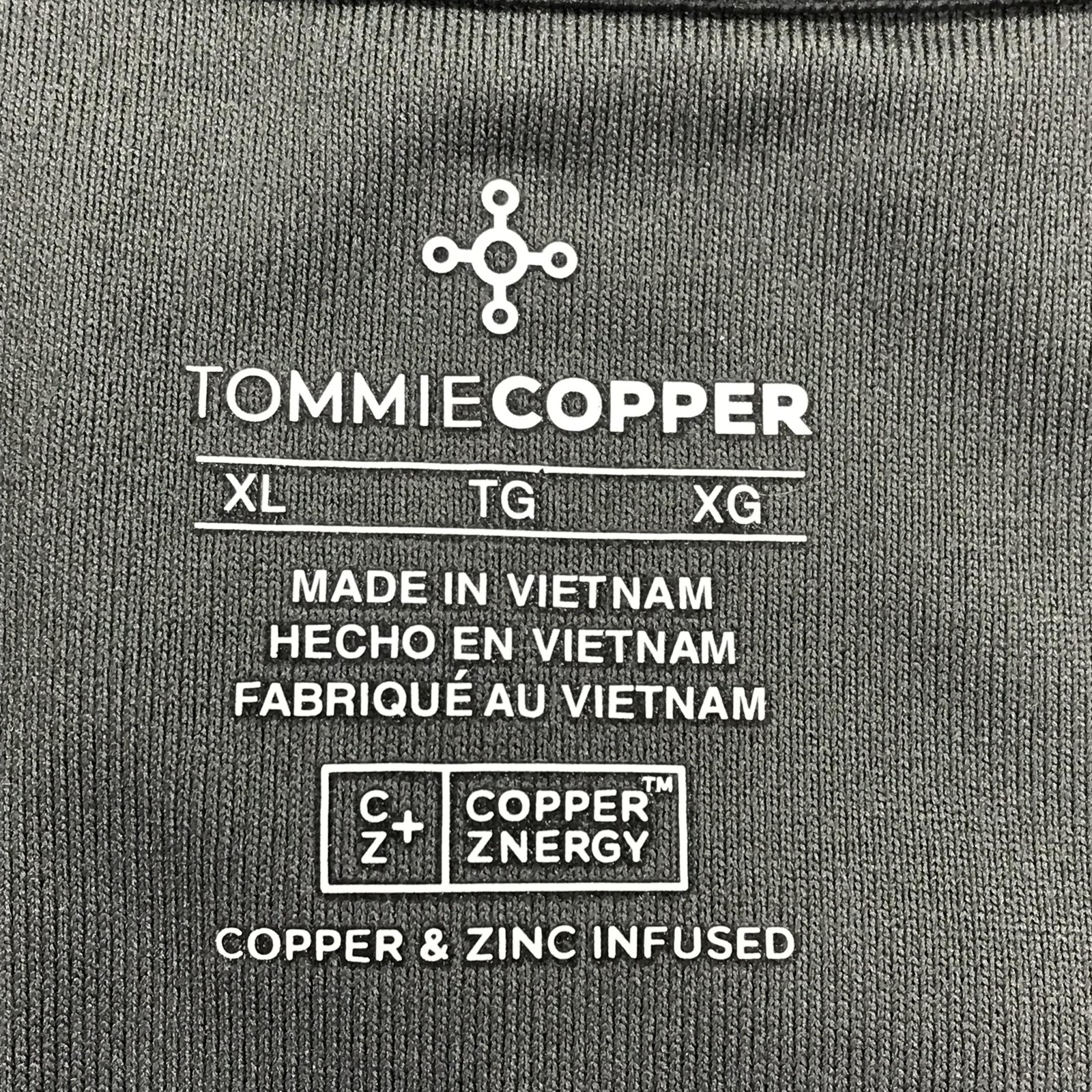 Tommie Copper Shirt Mens XL Gray Shoulder Support Compression Copper Znergy gallery