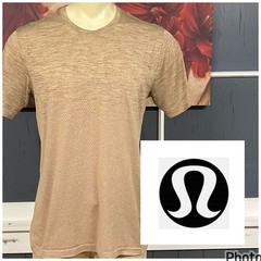Lululemon Metal Vent Tech Tee Shirt Mens Sz L Slim Fit (No Tag) Greenish/Reddish