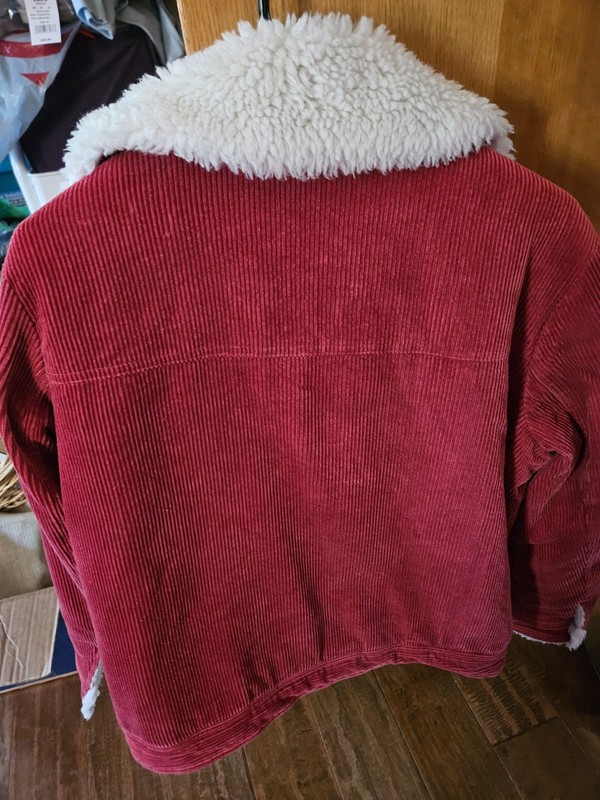 Gilmore Girls Luke’s Diner Warner Bros Red Corduroy Jacket Size M Gently Used gallery