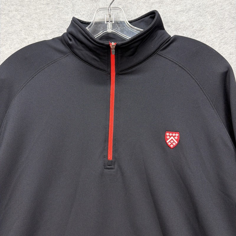 Berkeley College Dunning Golf 1/4 Zip Pullover Mens Lathe Black Golf Performance gallery