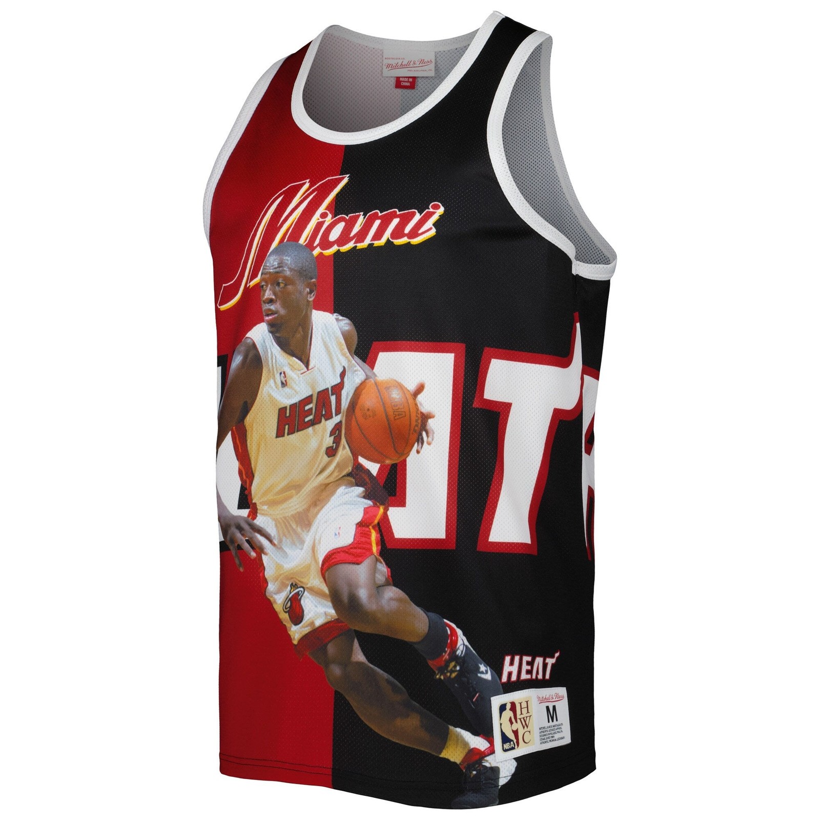 MENS MITCHELL & NESS SUBLIMATED PLAYER TANK HEAT DWYANE WADE gallery