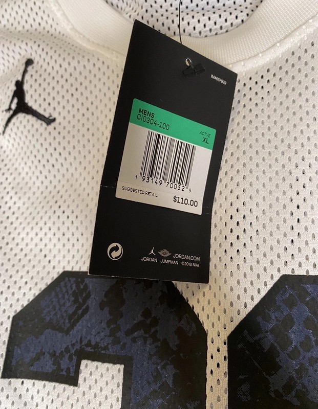 Nike Air Jordan 11 Concord White Snakeskin Legacy Retro Jersey XL CI0304-100 New gallery