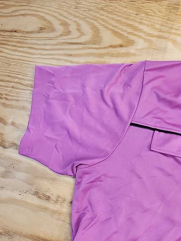 J Lindberg Pink Mauve Polyester Golf Pocket Polo Shirt Mens Large Lightweight gallery
