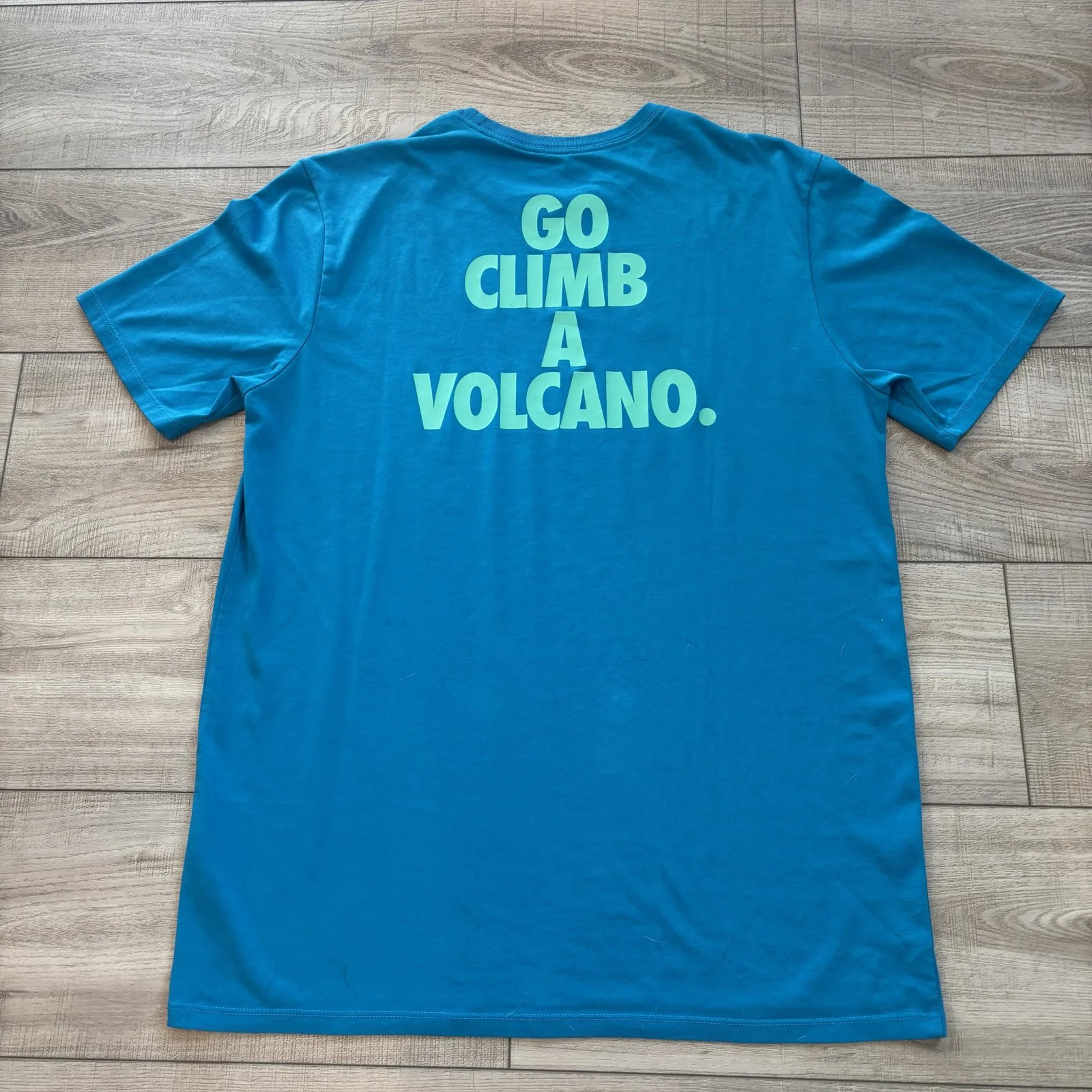 Nike ACG Go Climb a Volcano Dri-Fit Tee Shirt Mens Large Teal Blue gallery