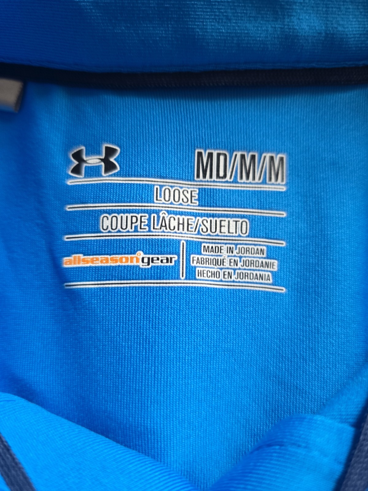 Under Armour Polo Shirt Men's Long Sleeve Turquoise Loose Fit All season Gear M gallery