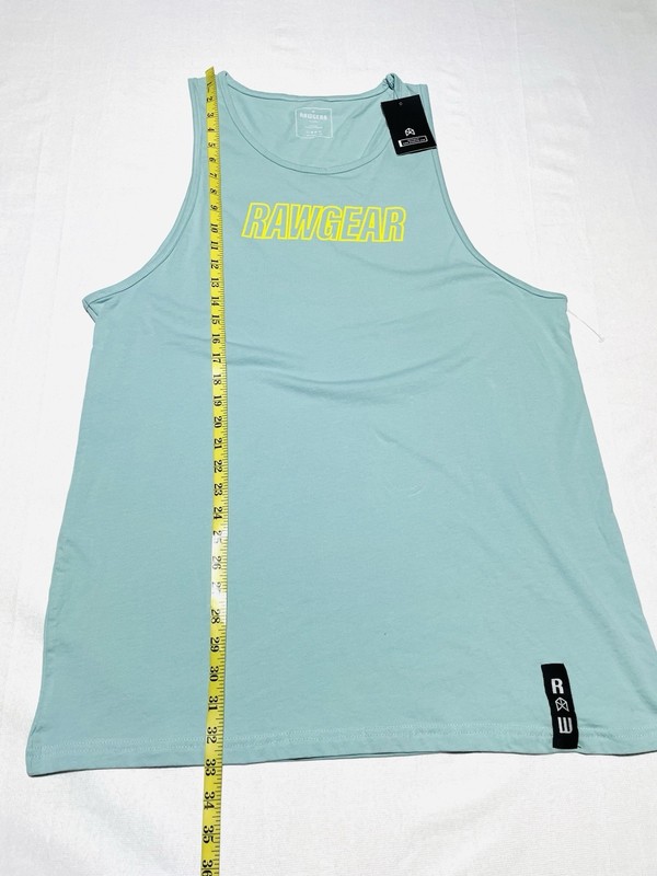 Raw Gear Men's Size XL Sleeveless Gym Tank Top Mint Green NWT gallery
