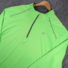 Champion Quarter Zip Mens 2XL Green Pullover Power Train Vapor Stretch