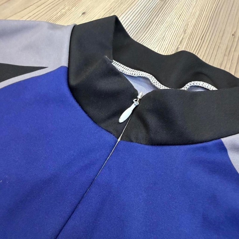 Fox Racing blue, black, and gray motocross cycling Jersey zip up gallery