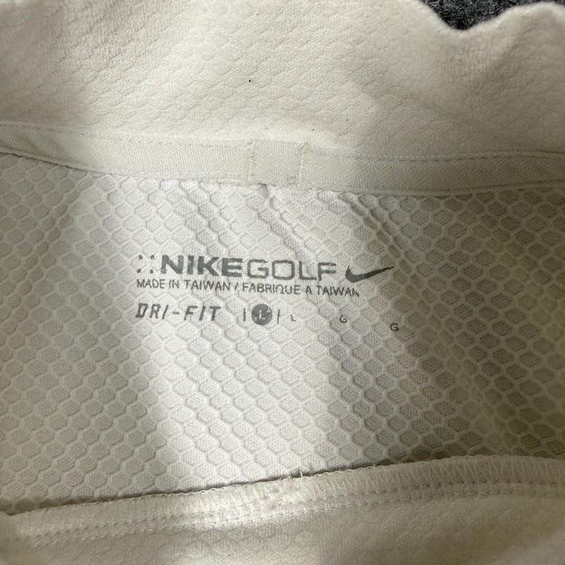 Nike Golf Dri-FIT Shirt Mens Large White Long Sleeve Mock Neck Base Layer Stain gallery