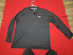 Under Armour Pullover Mens XL Black HeatGear 1/4 Zip Long Sleeve Top