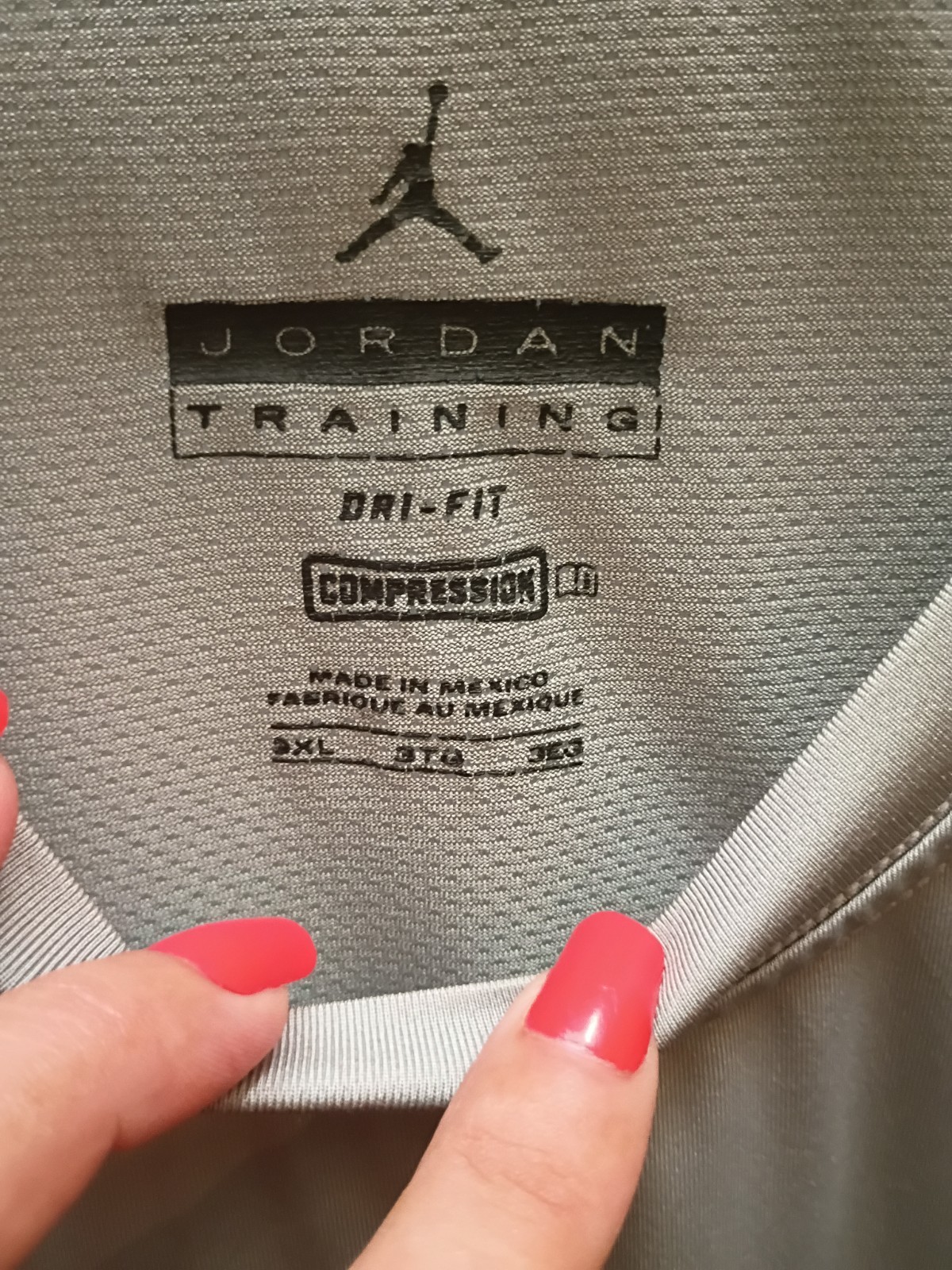 Jordan Dri-Fit Compression Mesh Tank Top Gray Men's 2XL Sleeveless gallery