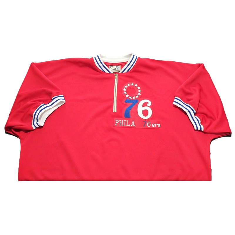 Mitchell & Ness Classics NBA Philadelphia 76ers Sz 56 3XL Quarter Zip Pullover gallery