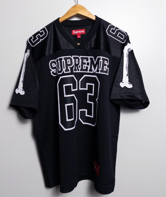 FW25 Supreme Bones Football Jersey Graphic Logo Black New Size S-XL FreeShipping gallery