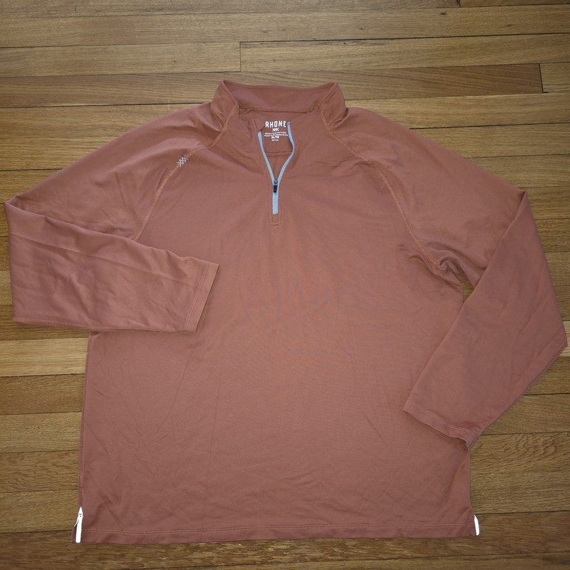 Rhone Session 1/4 Zip Performance Golf Pullover Shirt - Mens Size XL Orange gallery