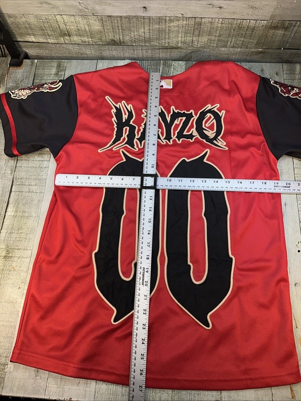 Kayzo Elev808 Designs Baseball Jersey Red Black EDM Rave Festival Size Small gallery