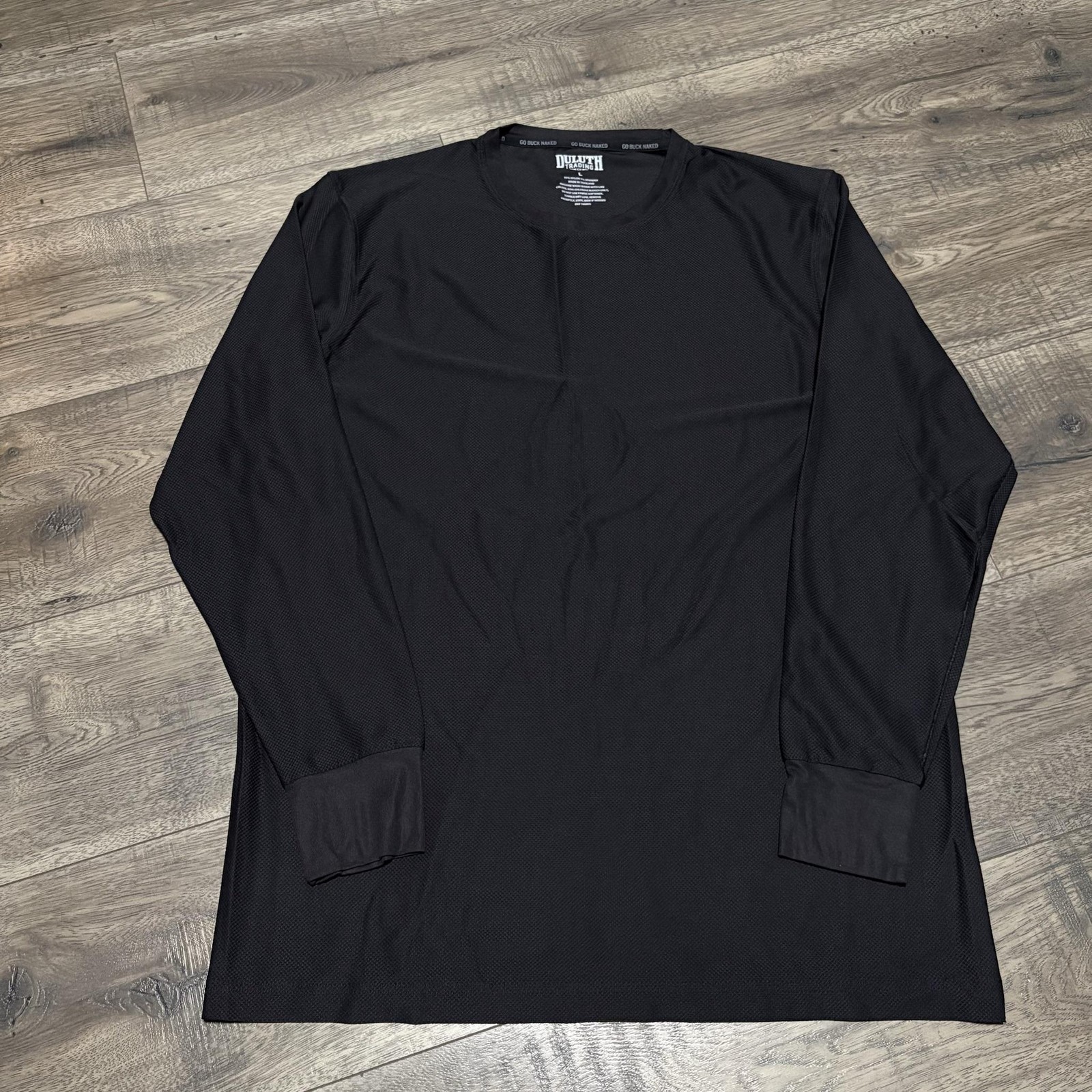 Duluth Trading Co Shirt Mens Large Black Buck Naked Mesh Long Sleeve Base Layer gallery