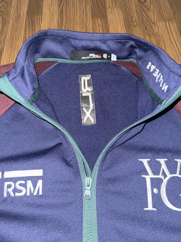 RLX Ralph Lauren Quarter Zip Pullover-PGA Tour Issued Sponsor Logos-Men's Medium gallery