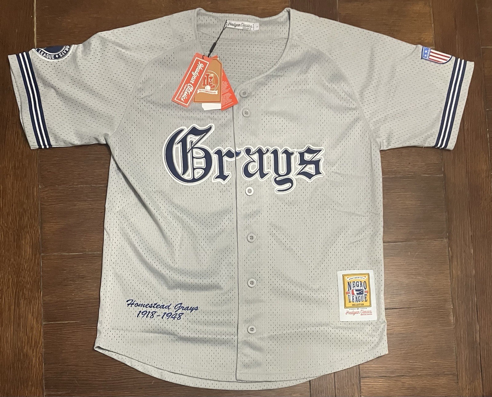 HEADGEAR CLASSICS HOMESTEAD GRAYS JERSEY NWT SIZE LARGE #31 gallery