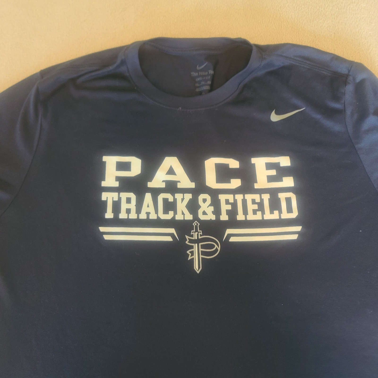 Pace Academy Knights Mens 2XL Navy Blue Track Field The Nike Tee Shirt gallery