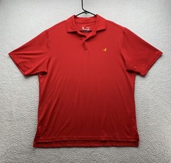 FG Fairway Greene Polo Shirt Mens Large Performance Tech Red Golf Relaxed USA