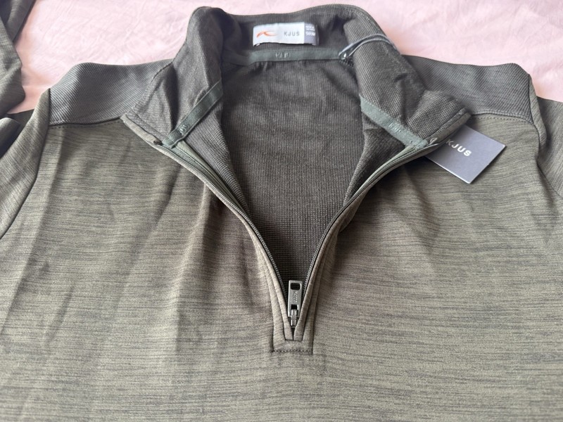 KJUS Liam Techwool Half Zip Mock Neck Pullover NWT M/50 Olive gallery