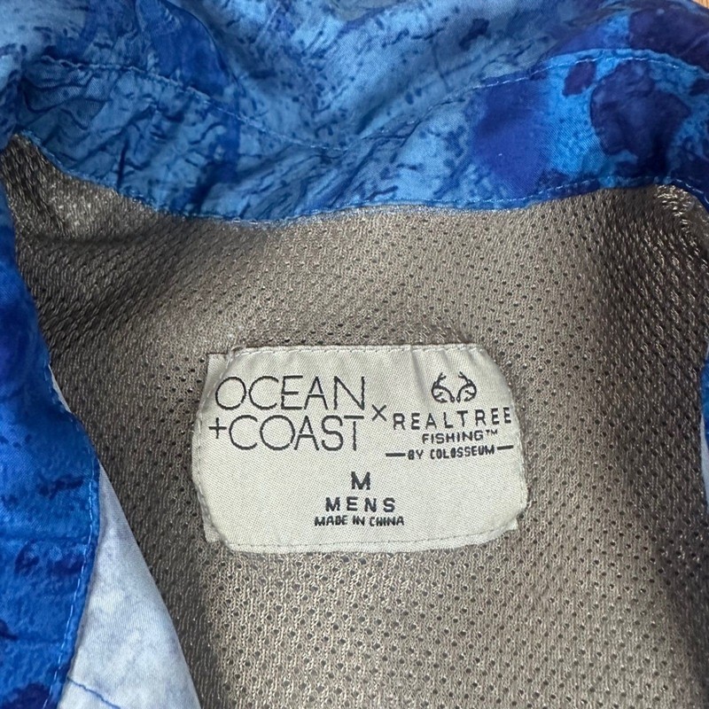 Ocean + Coast x Realtree Fishing Shirt Men’s M Blue Camo Button Up Performance gallery