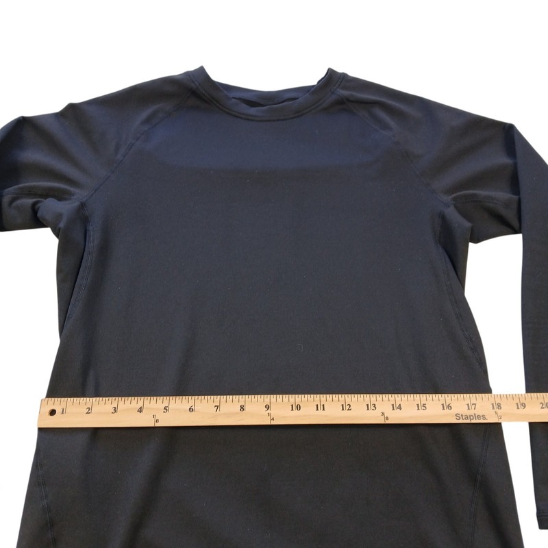 Poly-Spandex Raglan Long Sleeve Athletic T- Shirt Men L(C42)/Black/Micro-fiber gallery