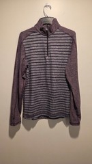 Lululemon Athletica Men’s Purple Gray Striped Quarter Zip Pullover Size Small