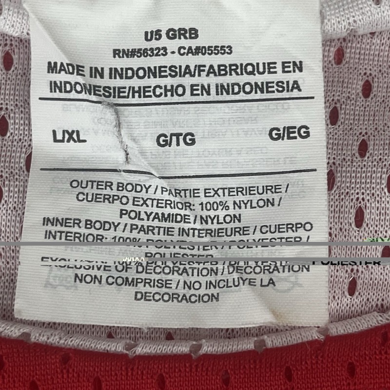 Nike Team Reversible Mesh Practice Jersey Red White L XL Basketball Training gallery
