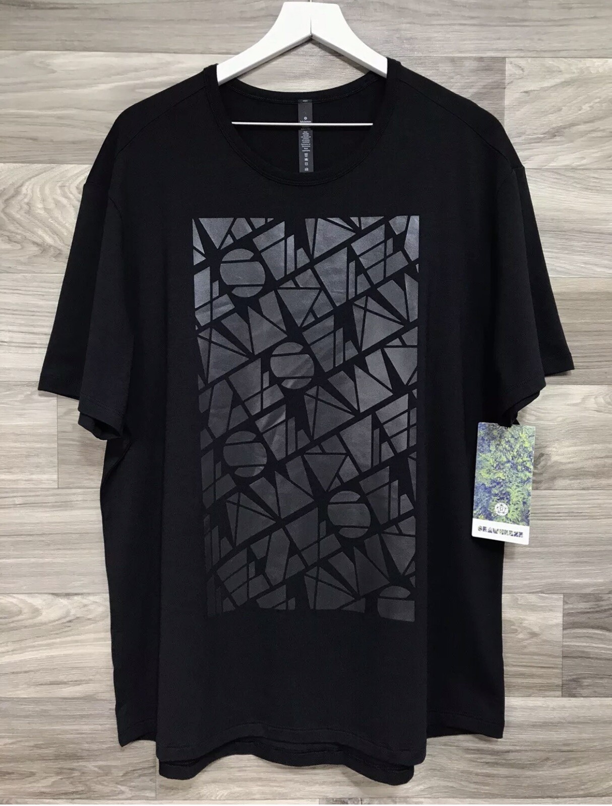 Lululemon 5 Year Basic Tee VITASEA Size M SeaWheeze 🦄⚡️ Reflective Black 00345 gallery