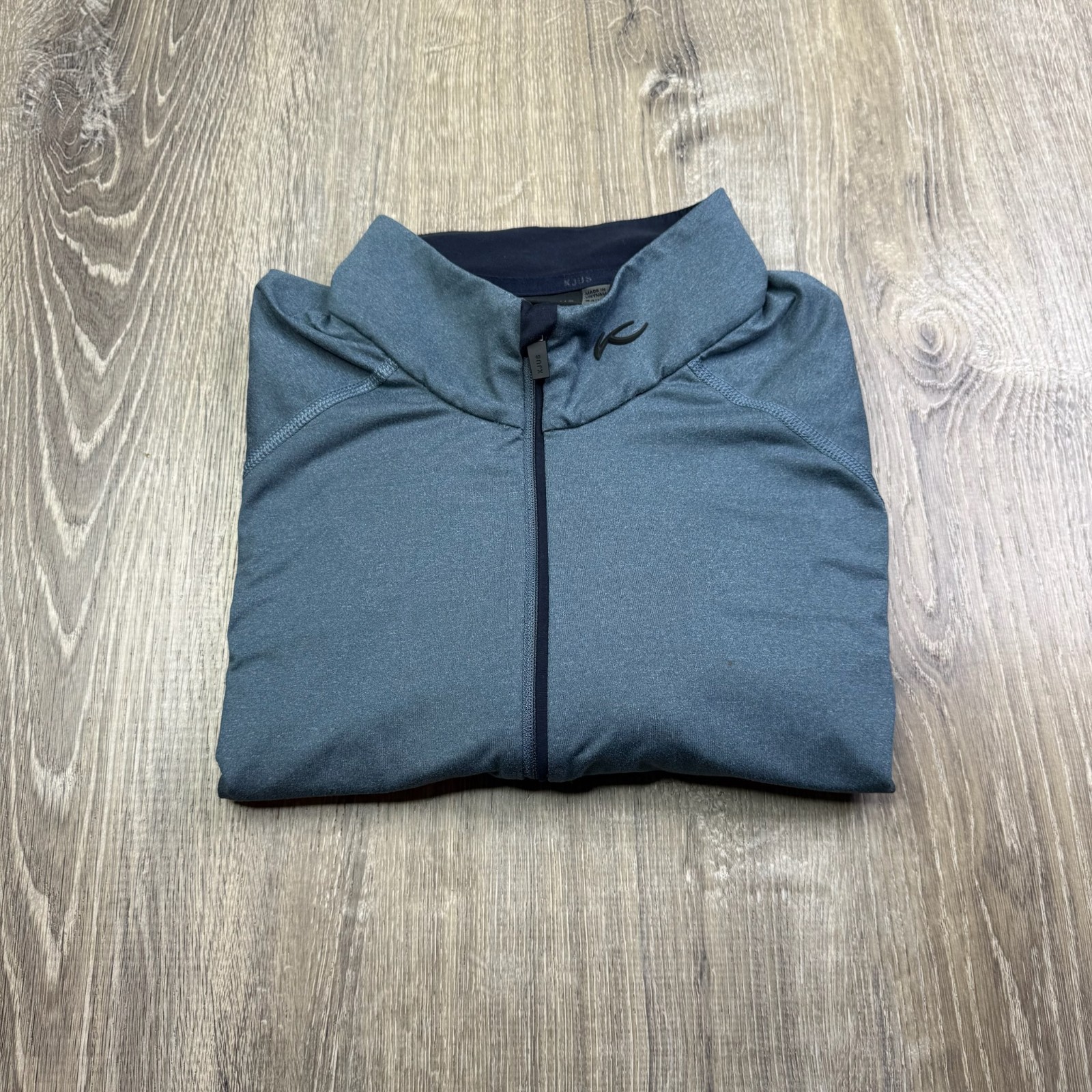 KJUS Mens Blue Mid-Layer UPF 50+ Quarter-Zip Golf Performance T-Shirt Size XL gallery
