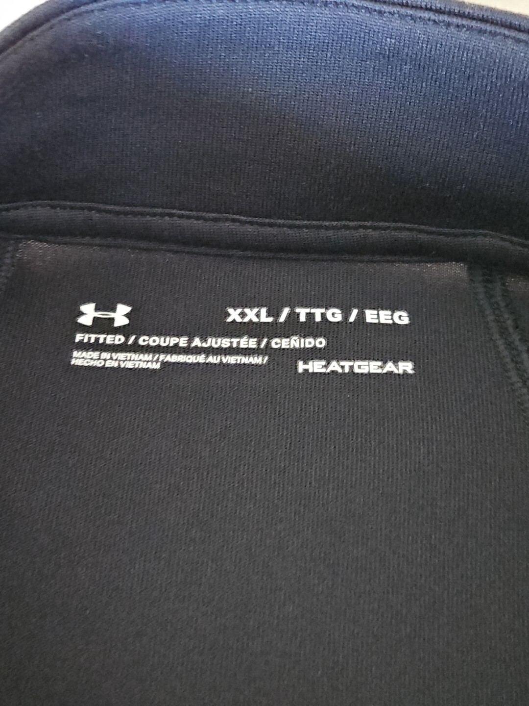 Under Armour Mens 2XL Black Fitted 1/4 Zip Pullover Heatgear Jagermeister gallery
