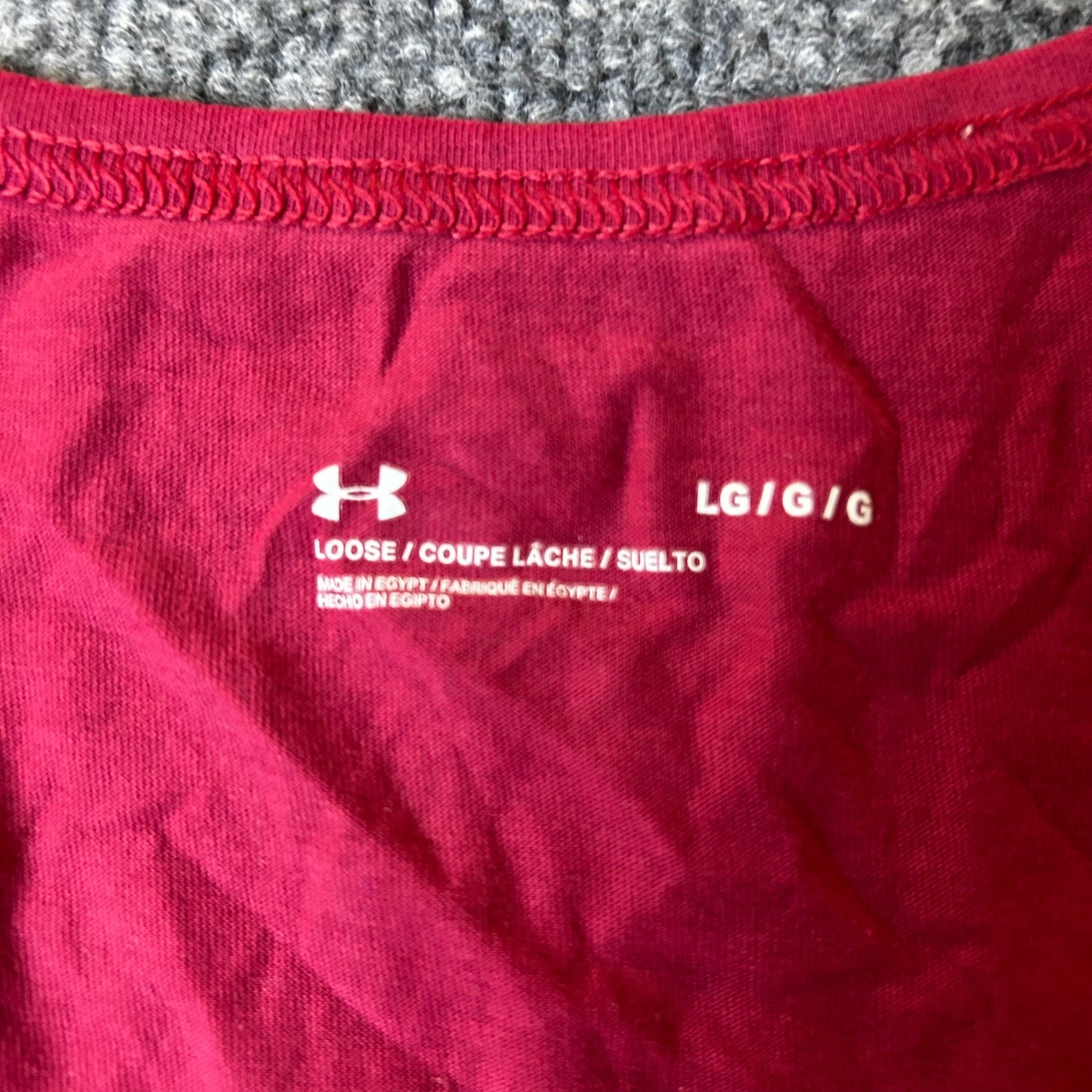 Under Armour Tank Top Mens Large Red Loose Fit Athletic Sleeveless Gym Shirt gallery