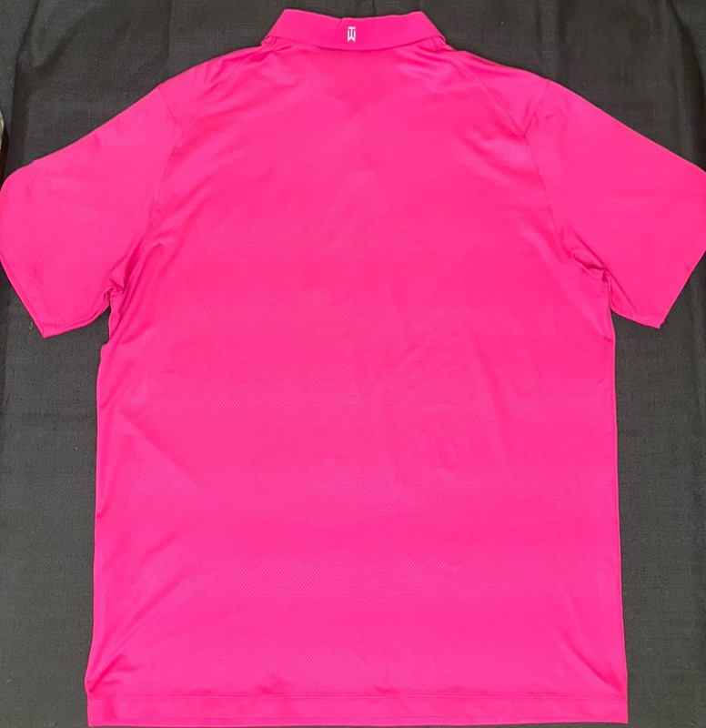 Nike Golf Tiger Woods Velocity Max Embossed Polo 639824 602 Fire Berry Sz XL gallery